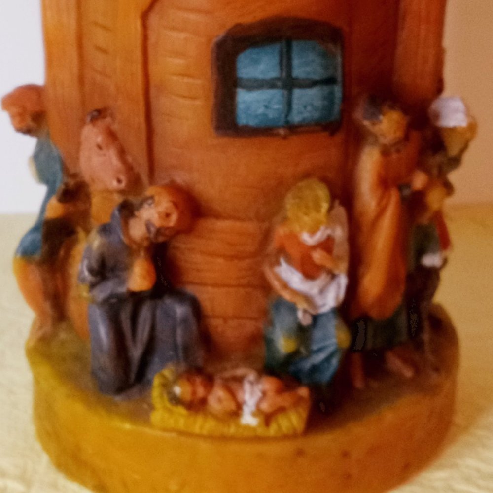 Vintage German Gunter Kerzen GMBH Nativity Candle Hand Carved  1924 - Picture 4 of 9